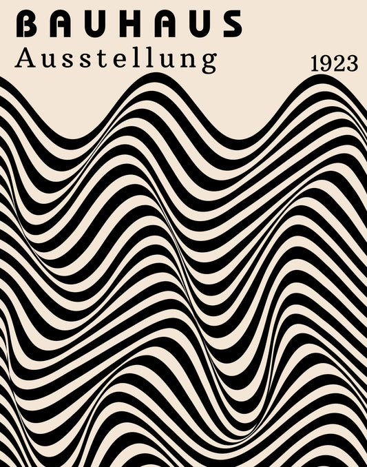 Bauhaus Vintage Exhibition Poster - Black