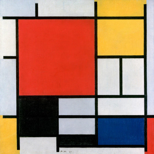 Composition with Red, Yellow, Blue, and Black