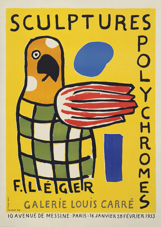 Sculptures Polychromes Vintage Exhibition Poster - 1953