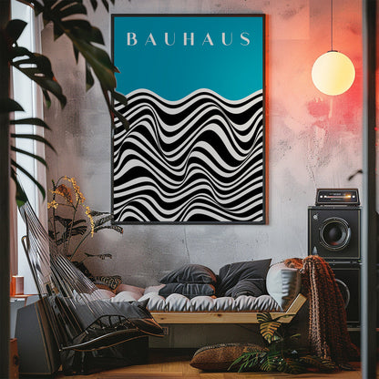 Bauhaus Poster - Blue & Black