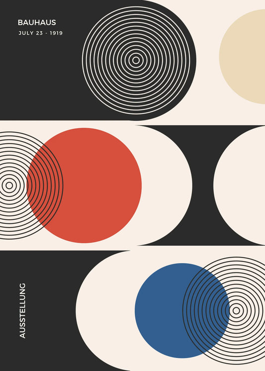 Bauhaus Poster - Circular Patterns