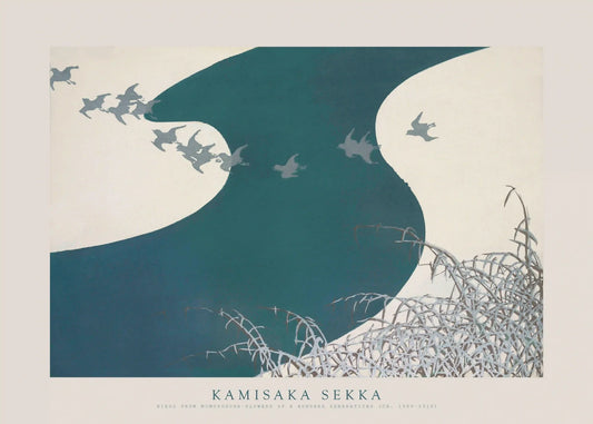 Birds from Momoyogusa - Flowers of a Hundred Generations (ca. 1909–1910) by Kamisaka Sekka