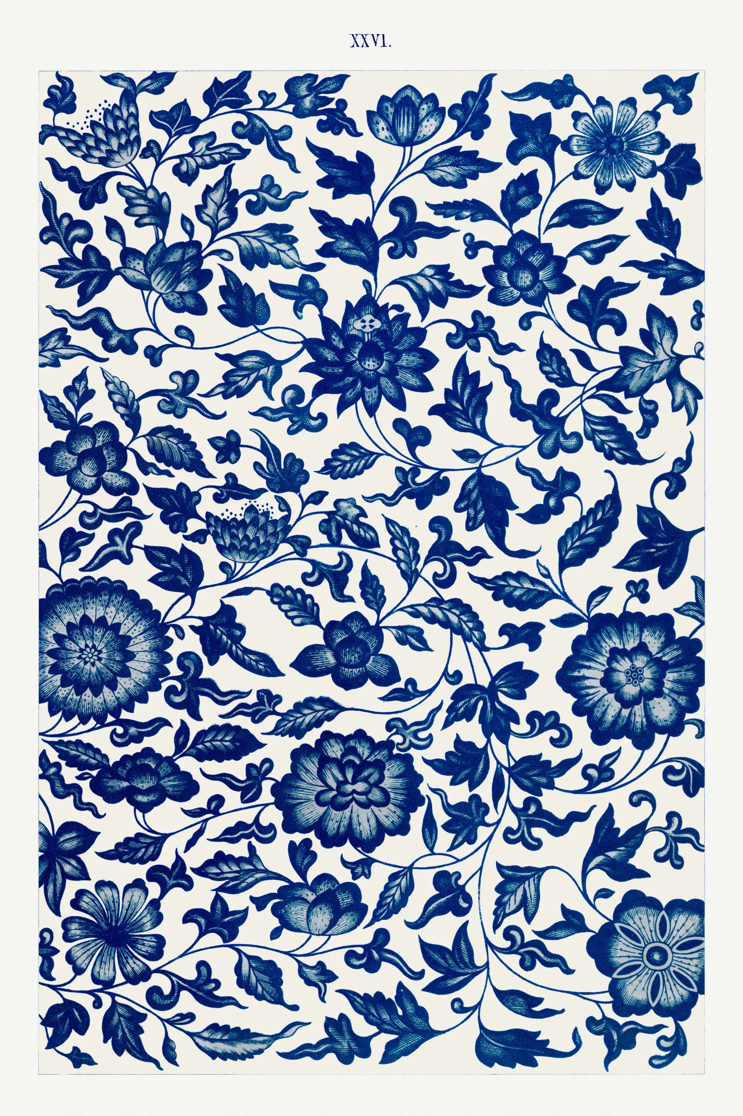 Vintage Oriental Flower Art Pattern 6