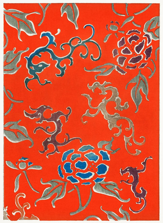 Floral Pattern Shin Bijutsukai Illustration