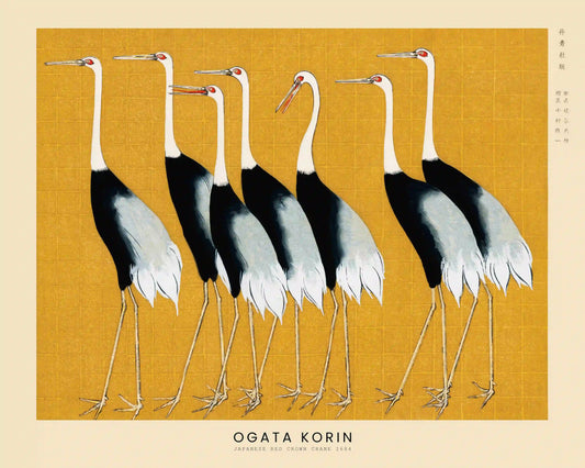 Japanese Red Crown Crane by Ogata Korin