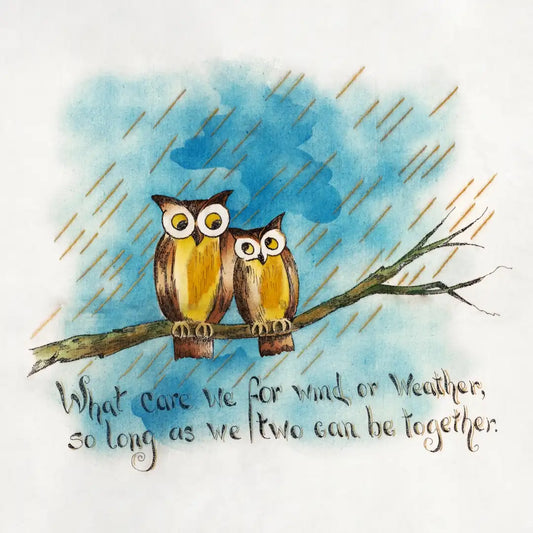 Owl Love Vintage Poster