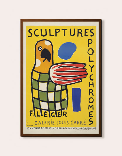 Sculptures Polychromes Vintage Exhibition Poster - 1953