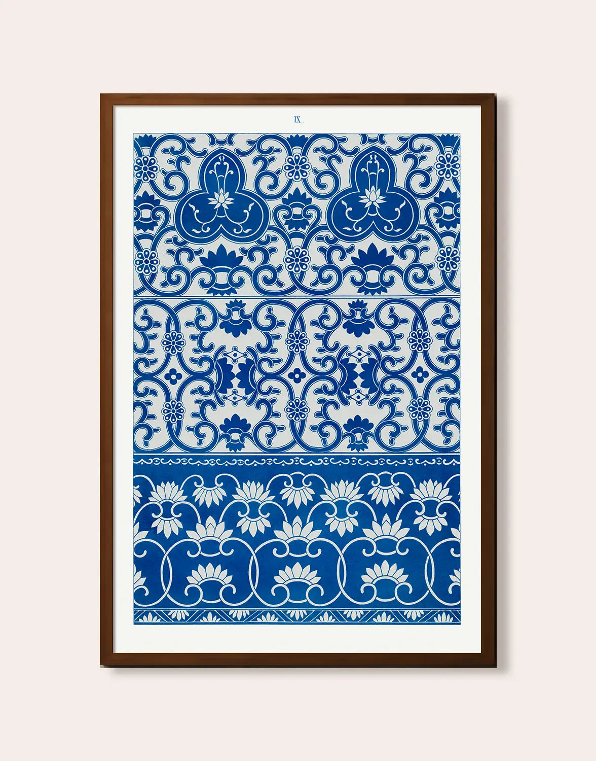 Vintage Oriental Flower Art Pattern 1