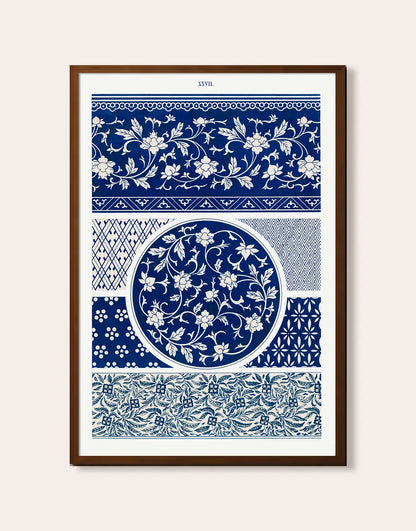 Vintage Oriental Flower Art Pattern 3