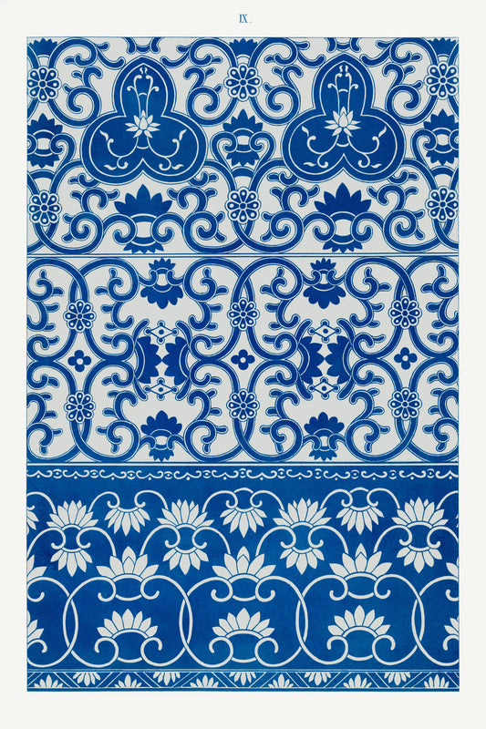 Vintage Oriental Flower Art Pattern 1