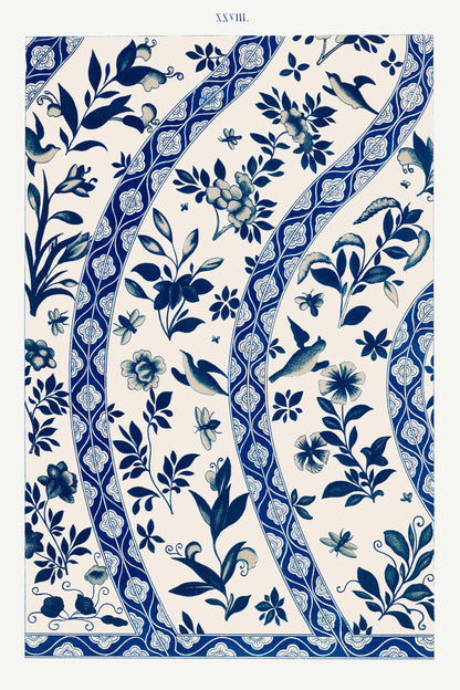 Vintage Oriental Flower Art Pattern 2