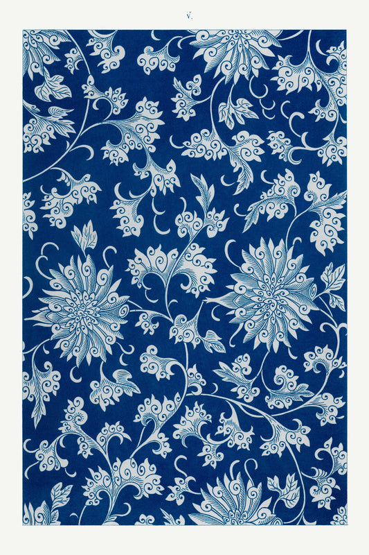 Vintage Oriental Flower Art Pattern 5