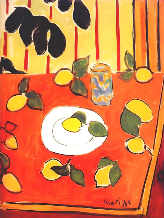 Black Philodendron and Lemons by Matisse