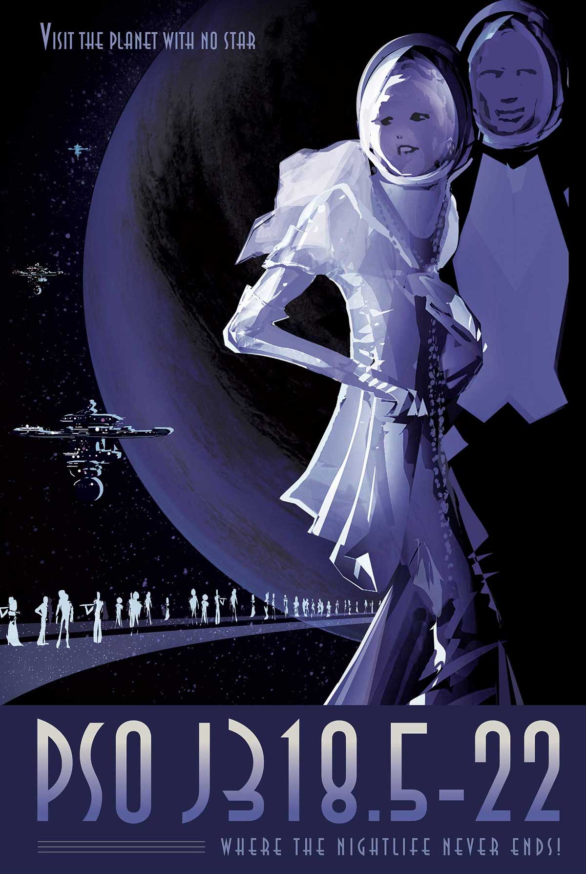 PSO J318.5-22 Nightlife - NASA Poster